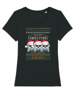 Merry Christmas Gamer Squad Tricou mânecă scurtă guler larg fitted Damă Expresser