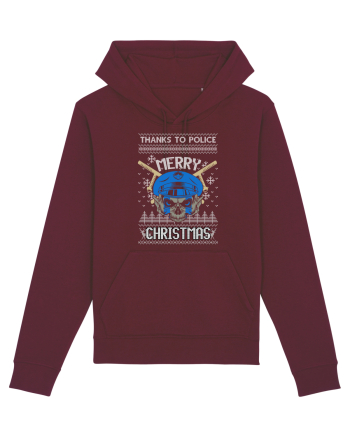 Merry Christmas Police Burgundy