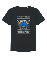 Merry Christmas Police Tricou mânecă scurtă guler larg Bărbat Skater
