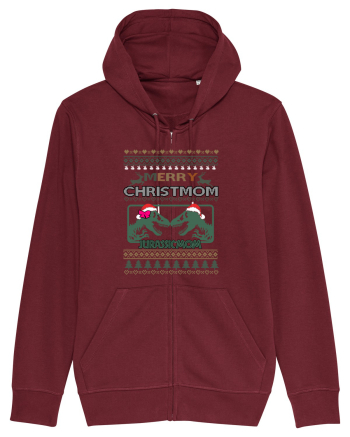 Merry Christmom Jurassic Mom Burgundy