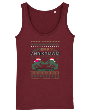 Merry Christmom Jurassic Mom Burgundy