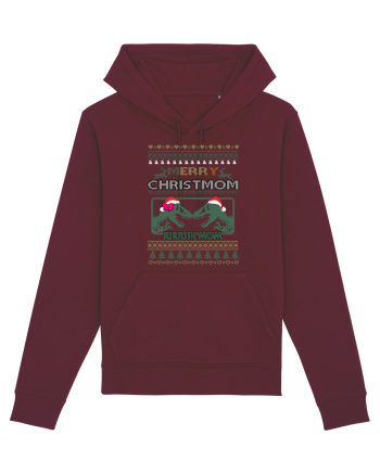 Merry Christmom Jurassic Mom Burgundy