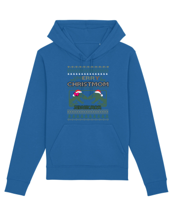 Merry Christmom Jurassic Mom Royal Blue