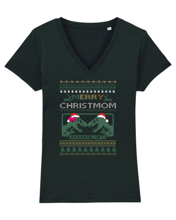 Merry Christmom Jurassic Mom Black