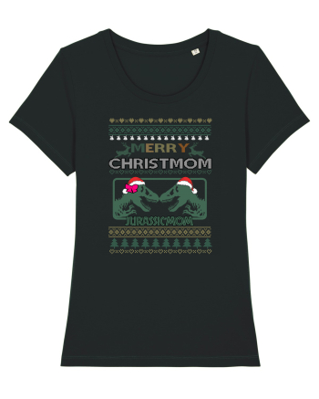 Merry Christmom Jurassic Mom Black