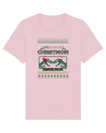 Merry Christmom Jurassic Mom Cotton Pink