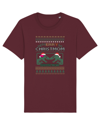 Merry Christmom Jurassic Mom Burgundy