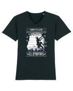 Merry Climbmas Born To Climb Tricou mânecă scurtă guler V Bărbat Presenter