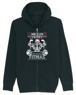 Merry Fitmas Born To Gym Hanorac cu fermoar Unisex Connector