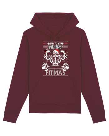 Merry Fitmas Born To Gym Burgundy