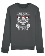 Merry Fitmas Born To Gym Bluză mânecă lungă Unisex Rise