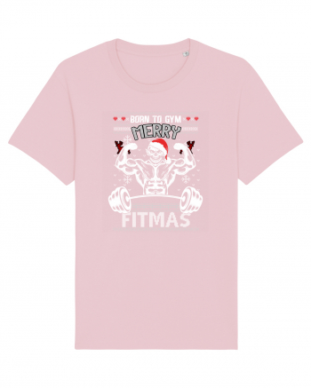 Merry Fitmas Born To Gym Cotton Pink