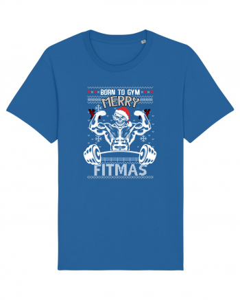 Merry Fitmas Born To Gym Royal Blue