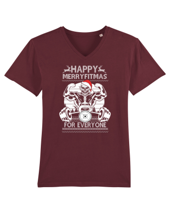 Merry Fitmas For Everyoane Burgundy