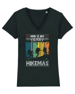Merry Hikemas Born To Hike Tricou mânecă scurtă guler V Damă Evoker