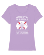 Merry Nursemas Tricou mânecă scurtă guler larg fitted Damă Expresser