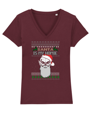 Santa Is My Homie Burgundy