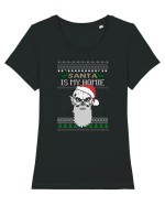 Santa Is My Homie Tricou mânecă scurtă guler larg fitted Damă Expresser