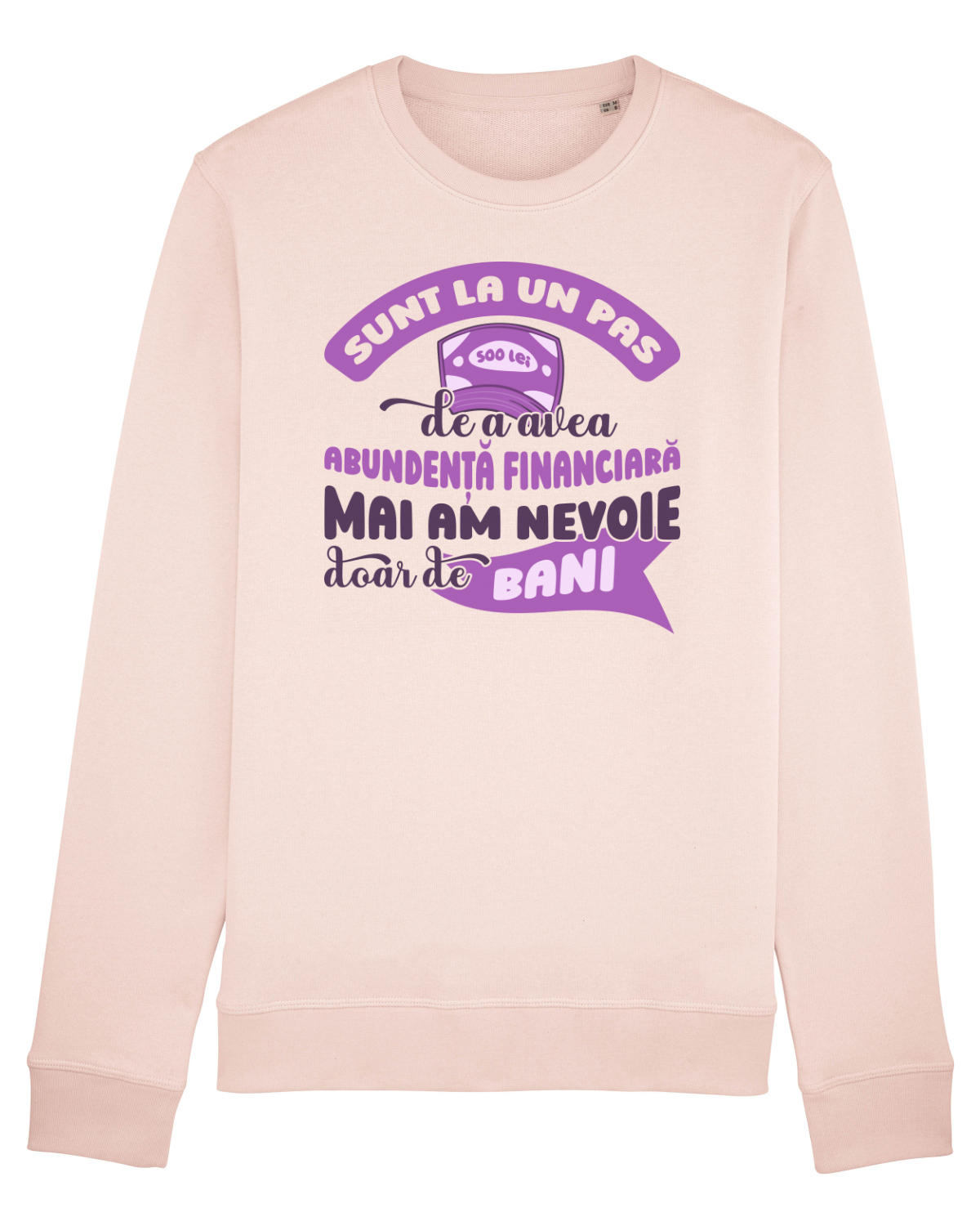 Bluză mânecă lungă Unisex Rise Candy Pink