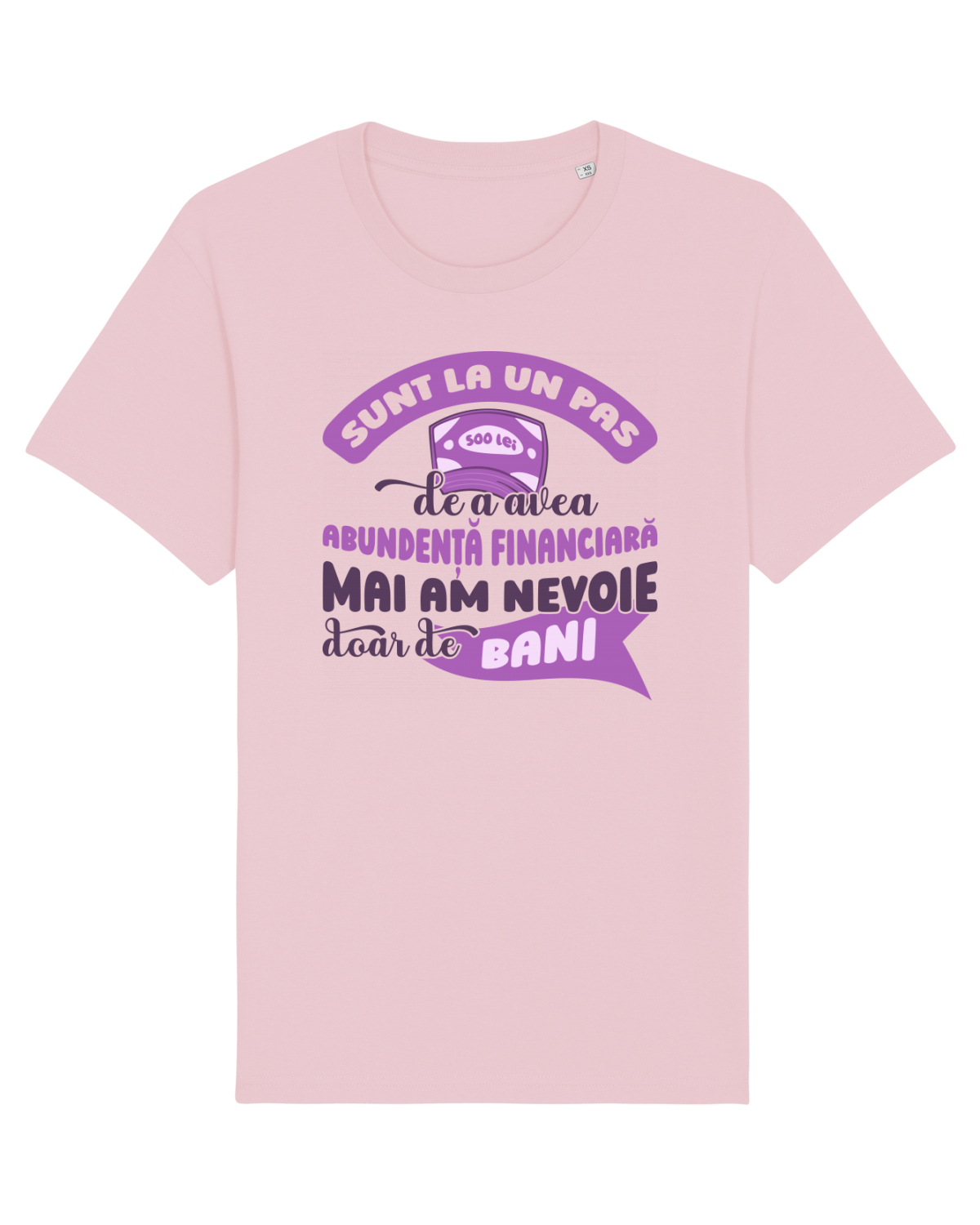 Tricou mânecă scurtă Unisex Rocker Cotton Pink