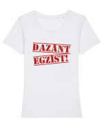 Dazant Egzist! Tricou mânecă scurtă guler larg fitted Damă Expresser