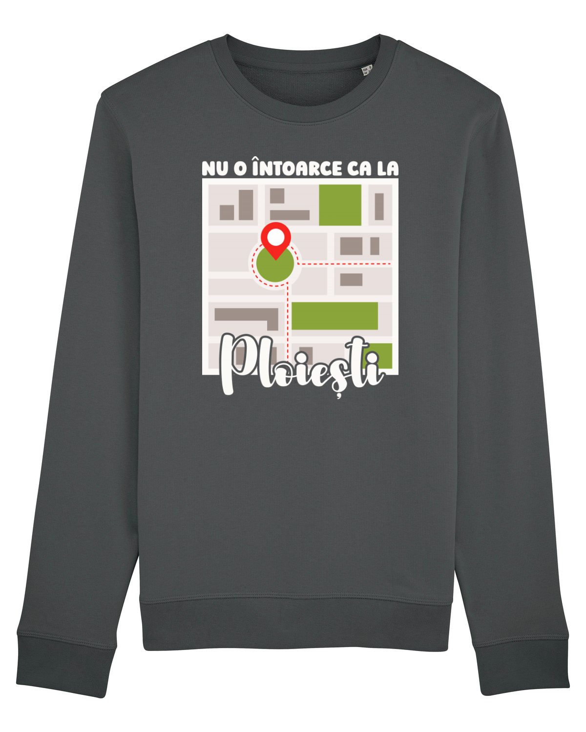 Bluză mânecă lungă Unisex Rise Anthracite