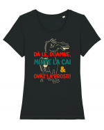 Dă-le, Doamne... Tricou mânecă scurtă guler larg fitted Damă Expresser