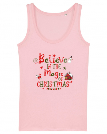 Believe In The Magic Of Christmas Cotton Pink