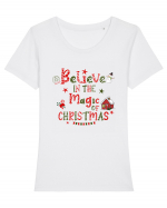 Believe In The Magic Of Christmas Tricou mânecă scurtă guler larg fitted Damă Expresser