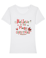 Believe In The Magic Of Christmas Tricou mânecă scurtă guler larg fitted Damă Expresser