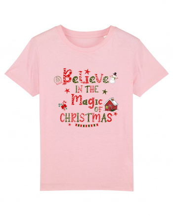 Believe In The Magic Of Christmas Cotton Pink