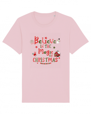 Believe In The Magic Of Christmas Cotton Pink