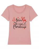 Believe In The Magic Of Christmas Tricou mânecă scurtă guler larg fitted Damă Expresser