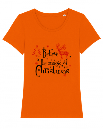 Believe In The Magic Of Christmas Bright Orange