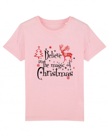 Believe In The Magic Of Christmas Cotton Pink