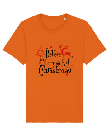 Believe In The Magic Of Christmas Bright Orange