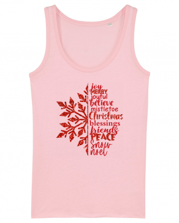 Christmas Blessing Words Cotton Pink
