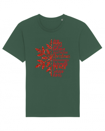 Christmas Blessing Words Bottle Green