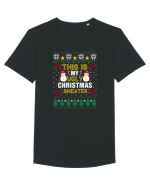 This Is My Ugly Sweater Christmas Tricou mânecă scurtă guler larg Bărbat Skater