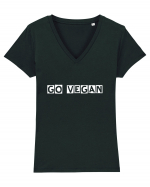 Go Vegan Tricou mânecă scurtă guler V Damă Evoker