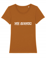 Go Vegan Tricou mânecă scurtă guler larg fitted Damă Expresser