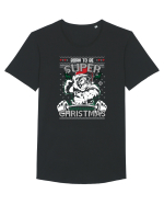 Born To Be Super Christmas Tricou mânecă scurtă guler larg Bărbat Skater