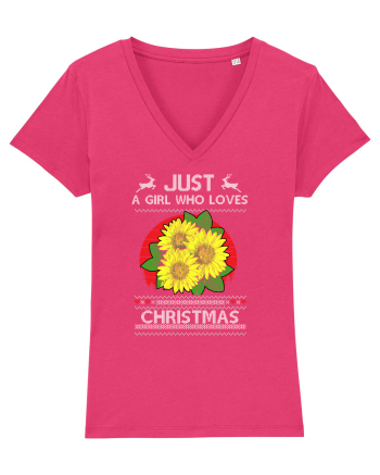 Just A Girl Who Loves Christmas Raspberry