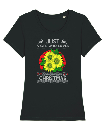 Just A Girl Who Loves Christmas Black