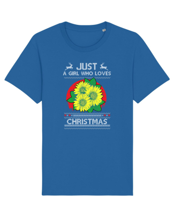 Just A Girl Who Loves Christmas Royal Blue