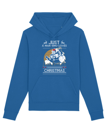 Just A Man Who Loves Christmas Royal Blue