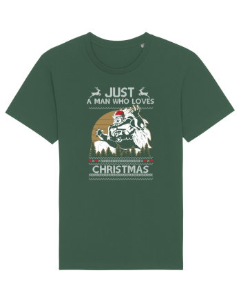 Just A Man Who Loves Christmas Bottle Green