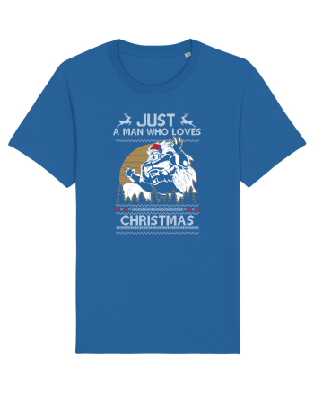 Just A Man Who Loves Christmas Royal Blue