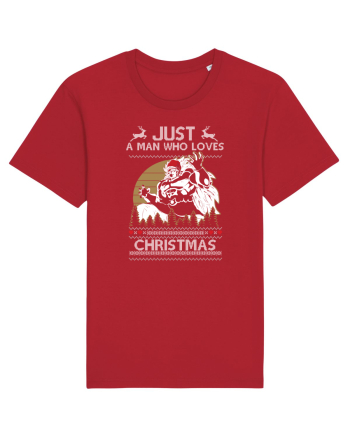 Just A Man Who Loves Christmas Red