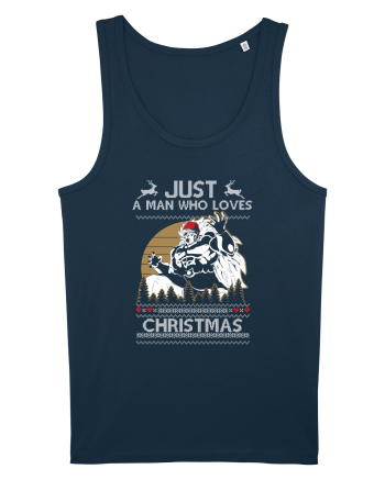Just A Man Who Loves Christmas Navy